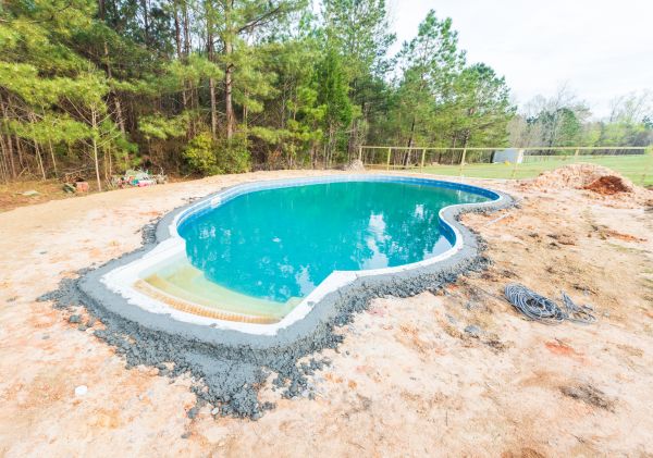 Pool Landscape Leveling in O Fallon