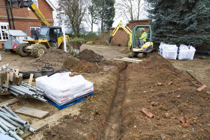 Backhoe Trenching
